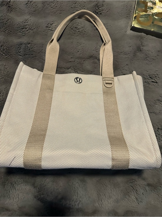 lululemon athletica Handbags - lululemon athletica White and Tan Canvas Tote